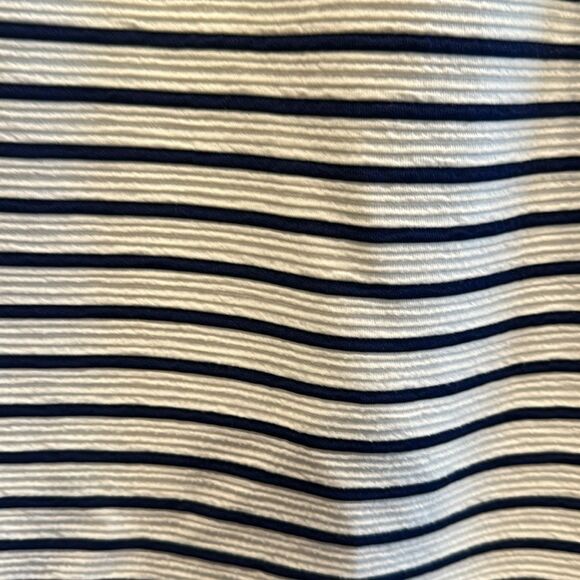 Tommy Hilfiger Sz 2 Blue and White Striped Dress Lace Nautical Coastal Spring - Picture 3 of 8